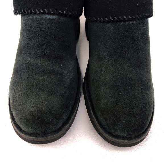 UGG McKay Black Leather Winter Ankle Booties 7.5 - Picture 12 of 14